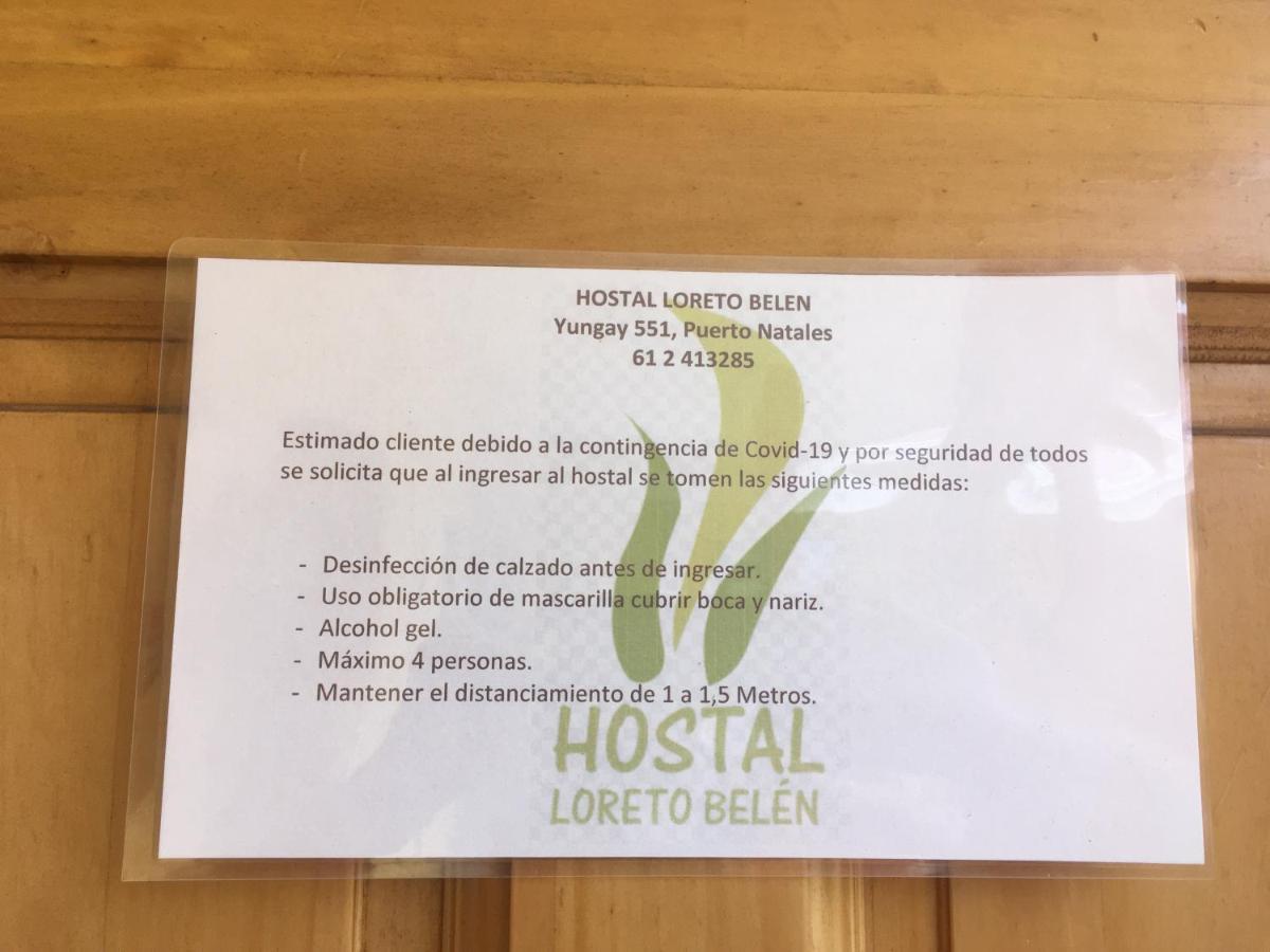 Hostal Loreto Belen Puerto Natales Exterior foto